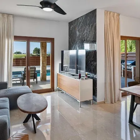 Modern Hg08 Pyrinas With Amazing Golf Views, In Heart Of Aphrodite Hills