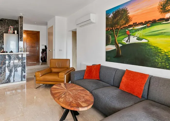 Modern Hg08 Pyrinas With Amazing Golf Views, In Heart Of Aphrodite Hills